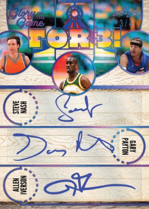 2025 Leaf Glory of the Game Basketball For 3 Auto Steve Nash, Gary Payton, Allen Iverson MOCK UP
