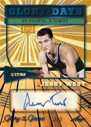 2025 Leaf Glory of the Game Basketball Glory Days Auto Jerry West MOCK UP