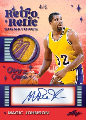2025 Leaf Glory of the Game Basketball Retro Relic Sigs Magic Johnson MOCK UP