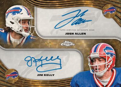 2025 Topps Chrome Football Dual Auto Josh Allen Jim Kelly MOCK UP