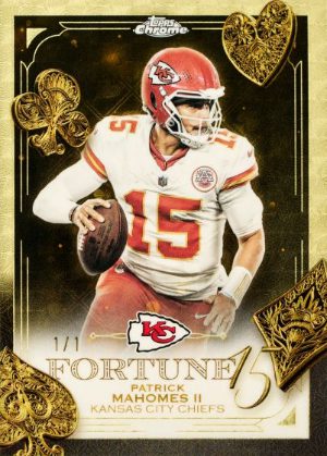 2025 Topps Chrome Football Fortune 15 Patrick Mahomes MOCK UP