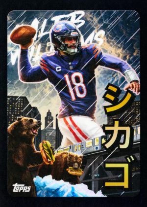 2025 Topps Chrome Football Kaiju Caleb Williams MOCK UP