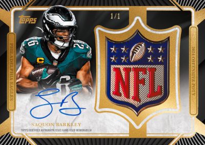 2025 Topps Chrome Football NFL Honors Gold Shield Auto Saquon Barkley MOCK UP