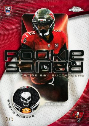 2025 Topps Chrome Football Rookie Relics Patch Emeka Egbuka MOCK UP