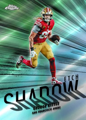 2025 Topps Chrome Football Shadow Etch George Kittle MOCK UP
