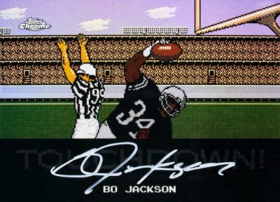 2025 Topps Chrome Football Tecmo Auto Bo Jackson MOCK UP