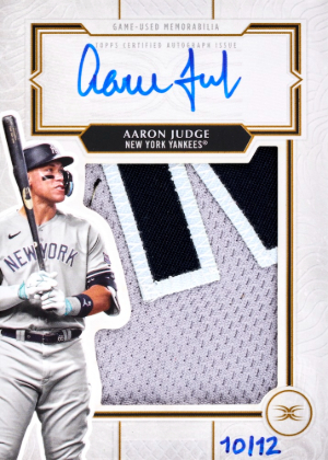 2025 Topps Definitive Collection Baseball Auto Ultra Patch Collection Aaron Judge MOCK UP