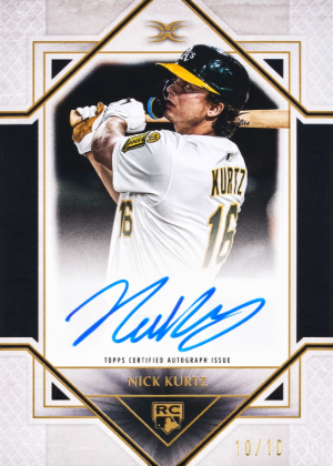 2025 Topps Definitive Collection Baseball Defintive Rookie Auto Nick Kurtz MOCK UP