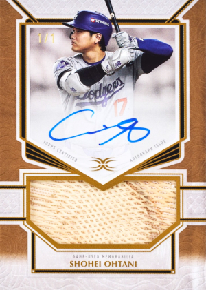 2025 Topps Definitive Collection Baseball Protectors At The Plate Auto Relic Gold Shohei Ohtani MOCK UP