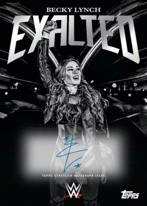 2025 Topps Exalted WWE Black and White Signatures Becky Lynch MOCK UP