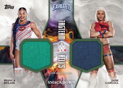 2025 Topps Exalted WWE Tag Team Relics Bianca Belair, Jade Cargill MOCK UP