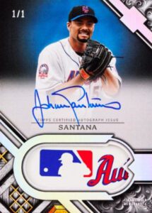 2025 Topps Transcendent Baseball Transcendent Collection Patch Autograph Johan Santana MOCK UP