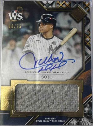 2025 Topps Transcendent Baseball Transcendent Collection World Series Relic Auto Juan Soto 2025 Topps Transcendent Baseball Transcendent Collection World Series Relic Auto Juan Soto