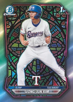 2026 Bowman Baseball Base Chrome Prospects Etched in Glass Variations Seong-Jun Kim MOCK UP