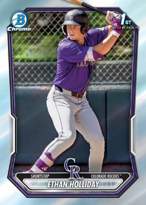 2026 Bowman Baseball Base Chrome Prospects Ethan Holliday MOCK UP