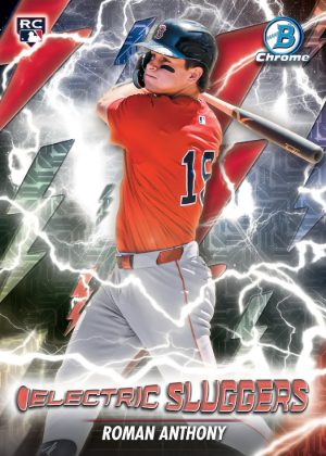 2026 Bowman Baseball Electric Sluggers Mega Chrome Mojo Roman Anthony MOCK UP