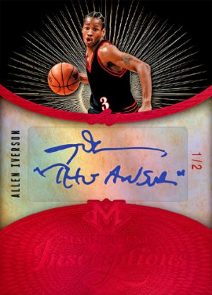 2026 Leaf Magnificence Multi-Sport Magnificent Inscriptions Allen Iverson MOCK UP