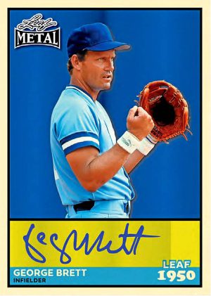 2026 Leaf Metal Baseball 1950 Leaf Auto George Brett MOCK UP