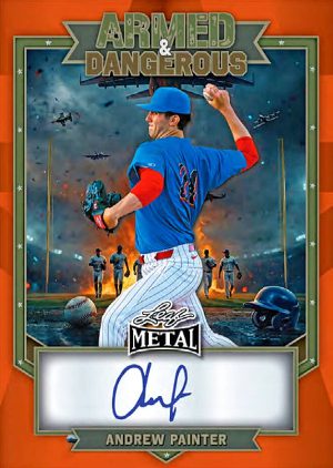 2026 Leaf Metal Baseball Armed and Dangerous War Auto Andrew Painter MOCK UP