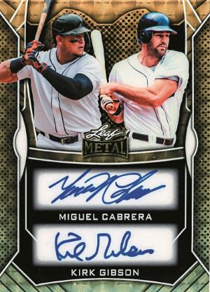 2026 Leaf Metal Baseball Metal Duo Auto Miguel Cabrera, Kirk Gibson MOCK UP