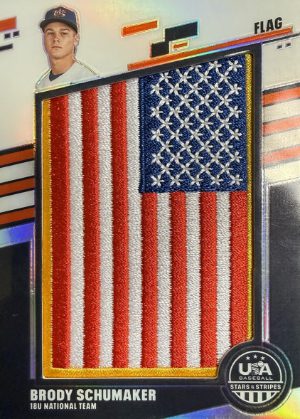 2026 Panini Stars & Stripes Prizm USA Jumbo Materials Flag Brody Schumaker MOCK UP 2026 Panini Stars & Stripes Prizm USA Jumbo Materials Flag Brody Schumaker MOCK UP