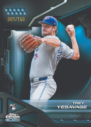 2026 Topps Chrome Black Baseball Base Blue Trey Yesavage MOCK UP