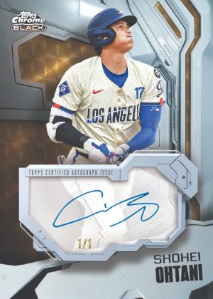2026 Topps Chrome Black Baseball Ivory Auto SuperFractor Shohei Ohtani MOCK UP