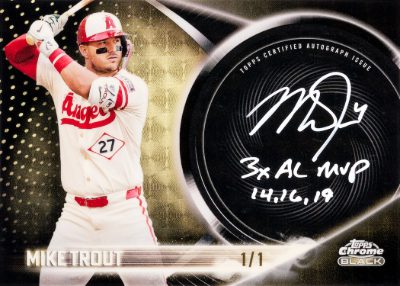 2026 Topps Chrome Black Baseball Paint It Auto SuperFractor Mike Trout MOCK UP