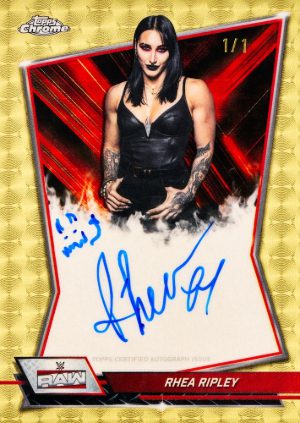 2026 Topps Chrome WWE Base Auto SuperFractor Rhea Ripley MOCK UP 2026 Topps Chrome WWE Base Auto SuperFractor Rhea Ripley MOCK UP