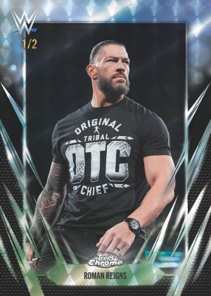 2026 Topps Chrome WWE Base Black Geometric Refractor Roman Reigns MOCK UP 2026 Topps Chrome WWE Base Black Geometric Refractor Roman Reigns MOCK UP