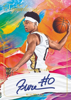 2025-26 Donruss Basketball Art Signatures Vertical Jeremiah Fears MOCK UP