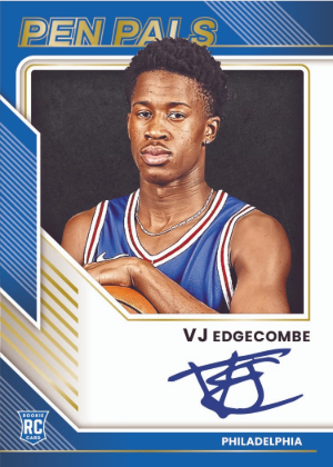 2025-26 Donruss Basketball Pen Pals VJ Edgecombe MOCK UP