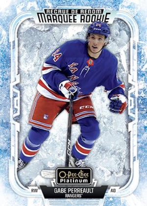 2025-26 O-Pee-Chee Platinum Hockey Base Marquee Rookie Artic Freeze Gabe Perreault MOCK UP