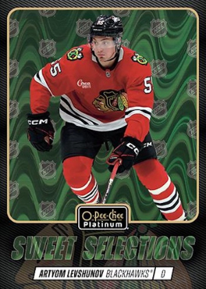 2025-26 O-Pee-Chee Platinum Hockey Sweet Selections Green Ray Artyom Levshunov MOCK UP