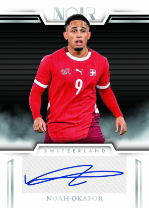 2025-26 Panini Noir Road to FIFA World Cup 26 Soccer Auto Noir Color Noah Okafor MOCK UP