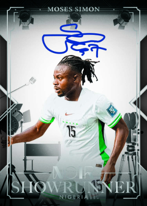 2025-26 Panini Noir Road to FIFA World Cup 26 Soccer Showrunner Signatures Moses Simon MOCK UP