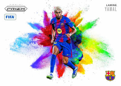 2025-26 Panini Prizm FIFA Soccer Color Blast Lamine Yamal MOCK UP