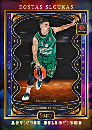 2025-26 Panini Select EuroLeague Basketball Artistic Selections Kostas Sloukas MOCK UP