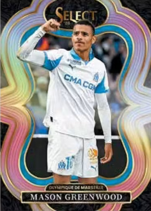 2025-26 Panini Select Ligue 1 Soccer Base Mezzanine Silver Mason Greenwood MOCK UP