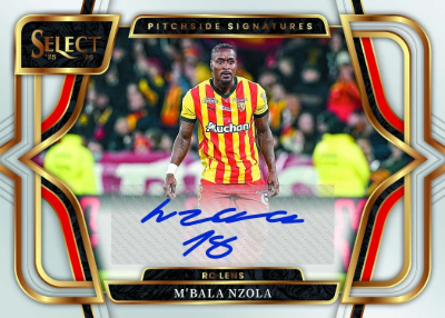 2025-26 Panini Select Ligue 1 Soccer Pitchside Signature Mbala Nzola MOCK UP