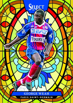 2025-26 Panini Select Ligue 1 Soccer Stained Glass George Weah MOCK UP