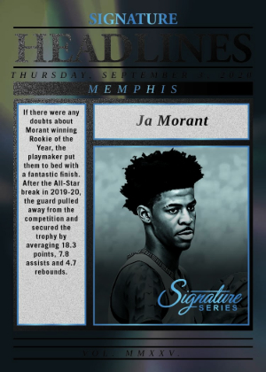 2025-26 Panini Signature Series Basketball Signature Headlines Ja Morant MOCK UP 2025-26 Panini Signature Series Basketball Signature Headlines Ja Morant MOCK UP