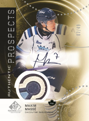 2025-26 SP Game Used CHL Hockey Base Auto Patch Maxim Masse MOCK UP