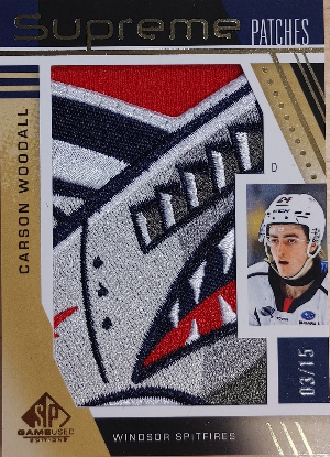 2025-26 SP Game Used CHL Hockey Supreme Patches Carson Woodall