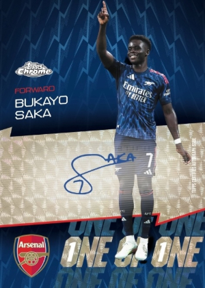 2025-26 Topps Chrome Arsenal The Arsenal Away Auto Saka MOCK UP 2025-26 Topps Chrome Arsenal The Arsenal Away Auto Saka MOCK UP
