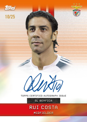 2025-26 Topps SL Benfica Team Set Soccer Headshot Heroes Auto Rui Costa MOCK UP