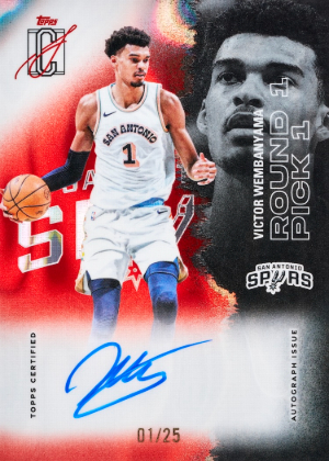 2025-26 Topps Signature Class Basketball Base Veteran Class Chrome Auto Victor Wembanyama MOCK UP
