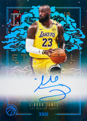 2025-26 Topps Signature Class Basketball Eternal Marks Blue LeBron James MOCK UP