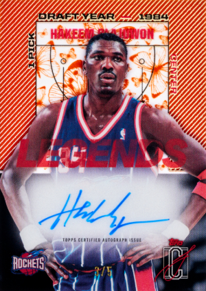 2025-26 Topps Signature Class Basketball Legends Of Their Class Crystal Clear Auto Monarch Hakeem Olajuwon MOCK UP