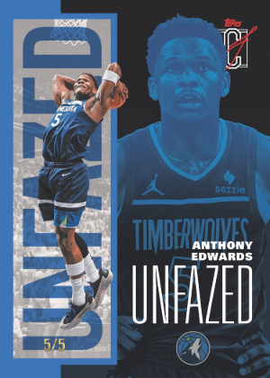 2025-26 Topps Signature Class Basketball Unfazed Blue Anthony Edwards MOCK UP